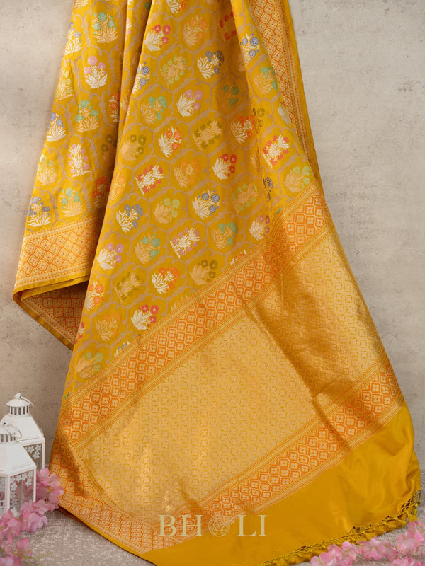 handwoven pure katan silk royal kaduwa jaal banarasi