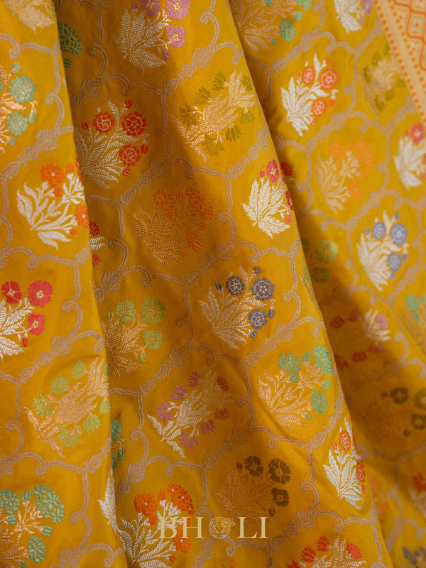 handwoven pure katan silk royal kaduwa jaal banarasi
