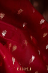 handwoven pure kora silk kaduwa meenakari buta banarasi