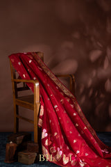 handwoven pure kora silk kaduwa meenakari buta banarasi