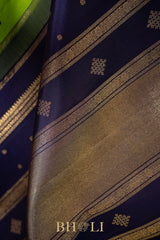 handwoven pure mulberry silk and zari korvai kanjivaram