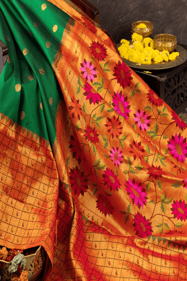 Handwoven Pure Mulberry Silk Exclusive Paithani