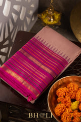 handwoven pure mulberry silk korvai kanjivaram