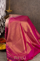 handwoven pure mulberry silk korvai kanjivaram