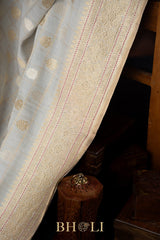 handwoven pure tissue cotton kaduwa banarasi