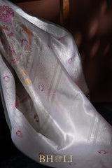 handwoven pure tissue silk kaduwa meenakari banarasi