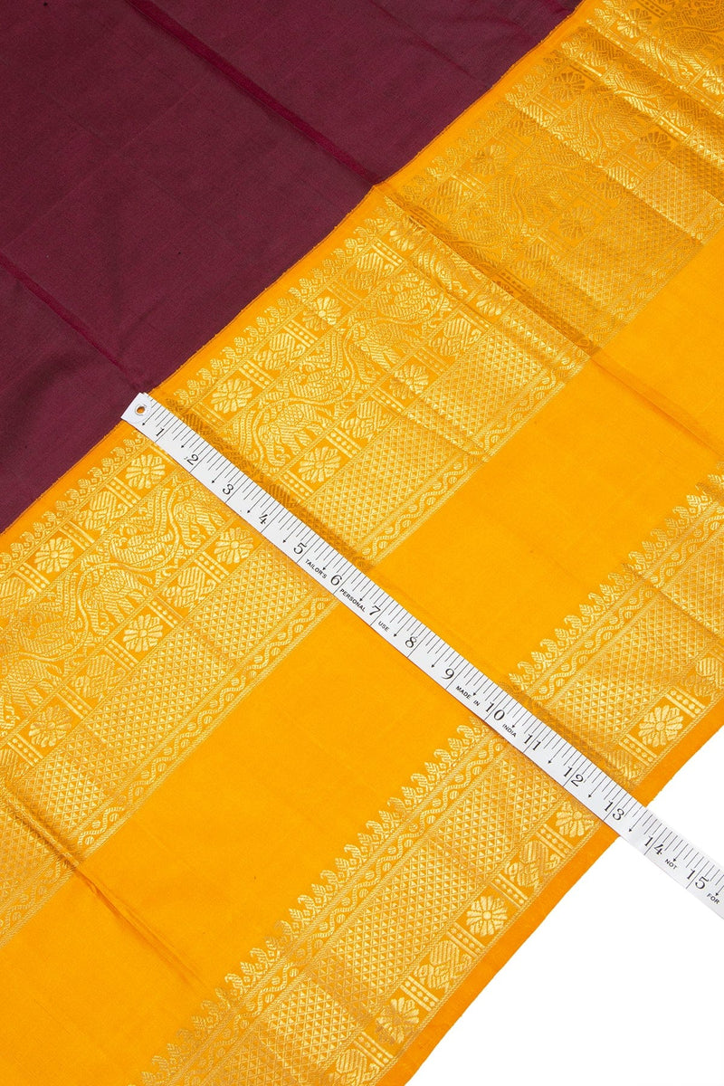 handwoven Pure zari mulberry silk bridal Korvai kanjivaram