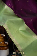 handwoven pure zari mulberry silk korvai retta pettu kanjivaram