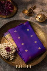 handwoven purple kuttu silk by silk gadwal