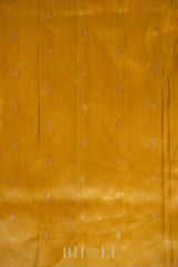 handwoven silk by silk gadwal single gold tone saree