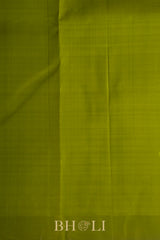 handwoven silk by silk green border kanjivaram