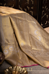 handwoven silk by silk kuttu mauve gadwal
