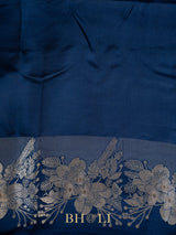 handwoven silver zari mashru gaji kaduwa banarasi