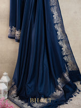 handwoven silver zari mashru gaji kaduwa banarasi