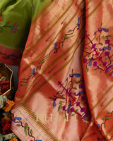 Handwoven Skirt Border Pure Mulberry Silk Royal Paithani