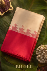 handwoven thread work pure mulberry silk kanjivaram