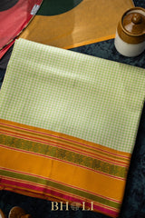 handwoven thread work pure mulberry silk korvai kanjivaram