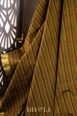 handwoven zari striped pure mulberry silk kanjivaram