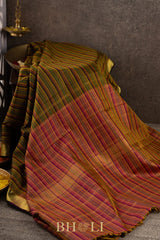 handwoven zari striped pure mulberry silk kanjivaram