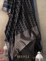 honey comb pattern tanchoi mashru silk banarasi