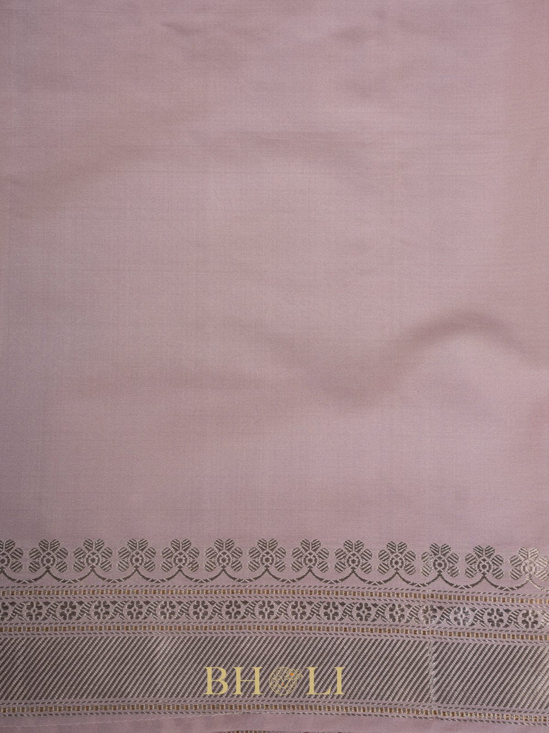 lavender flowy pure katan silk kaduwa buta banarasi