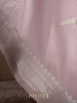 lavender flowy pure katan silk kaduwa buta banarasi