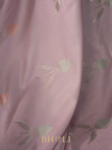 lavender flowy pure katan silk kaduwa buta banarasi