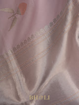 lavender flowy pure katan silk kaduwa buta banarasi