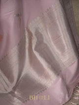 lavender flowy pure katan silk kaduwa buta banarasi