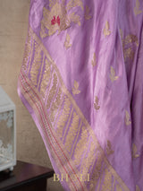 lavender mashru silk banarasi