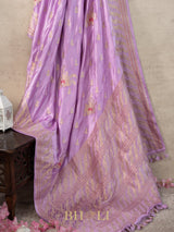 lavender mashru silk banarasi