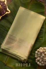 matcha green pure zari mulberry silk kanjivaram