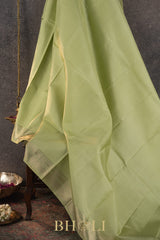 matcha green pure zari mulberry silk kanjivaram