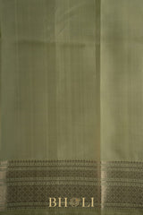 matcha green pure zari mulberry silk kanjivaram