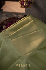 matcha green pure zari mulberry silk kanjivaram