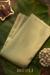 matcha green pure zari mulberry silk kanjivaram