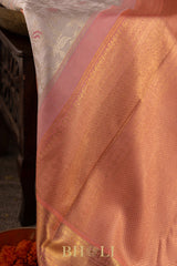 meenakari brocade pure zari mulberry silk kai korvai kanjivaram