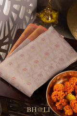 meenakari brocade pure zari mulberry silk kai korvai kanjivaram