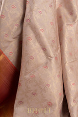 meenakari brocade pure zari mulberry silk kai korvai kanjivaram