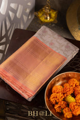 meenakari brocade pure zari mulberry silk kai korvai kanjivaram