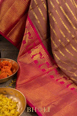 modern classics pure mulberry silk kai korvai kanjivaram