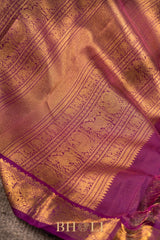 moss yellow pure 4g zari kai korvai silk kanjivaram