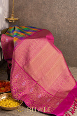 paalum pazhamum pure zari mulberry silk kai korvai kanjivaram