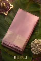 pale pink pure zari mulberry silk kanjivaram