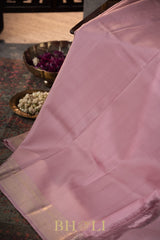 pale pink pure zari mulberry silk kanjivaram