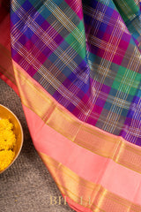 palum pazhamum handwoven kai koravi mulberry silk pure zari kanjivaram