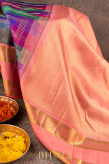 palum pazhamum handwoven kai koravi mulberry silk pure zari kanjivaram