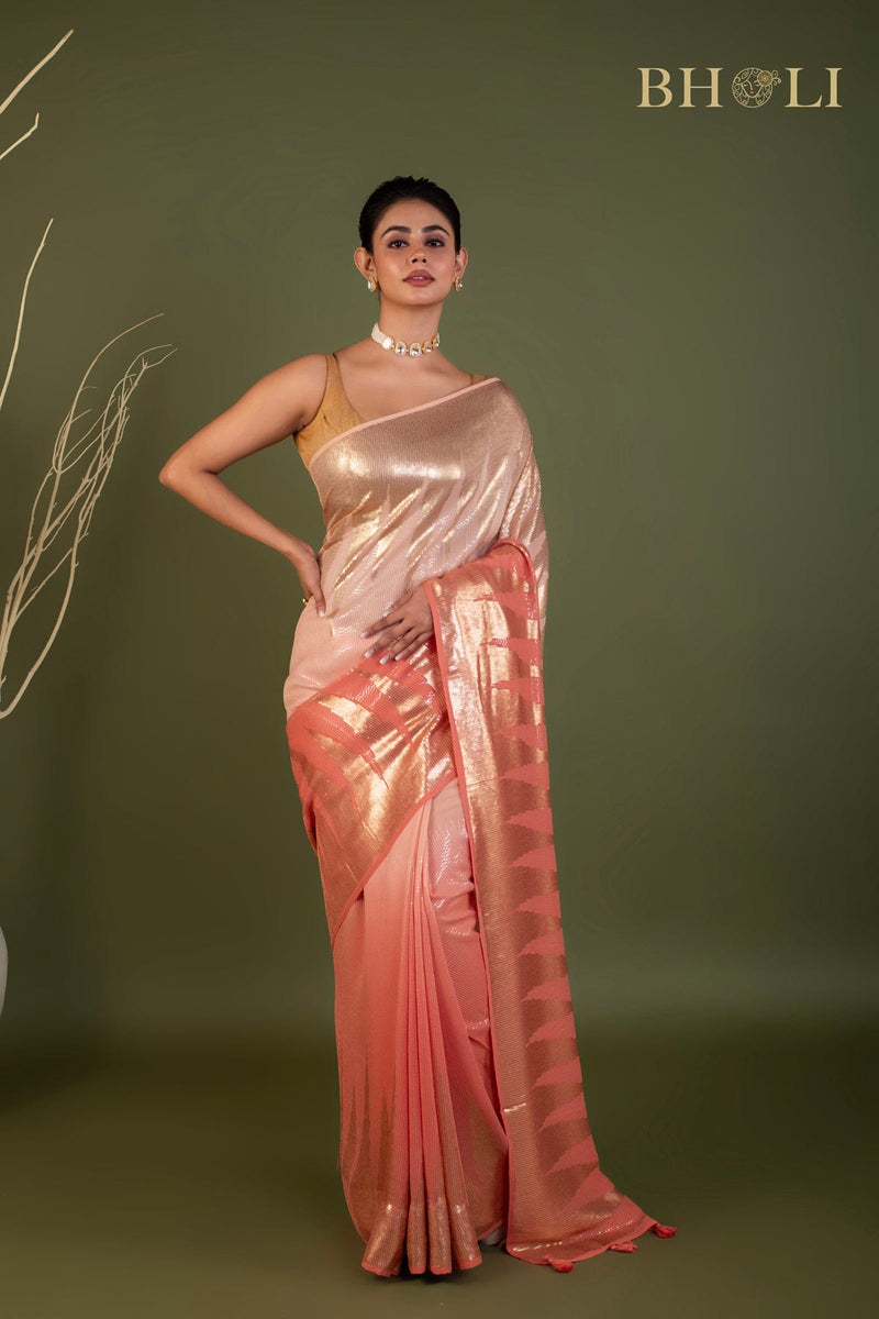 Party Sequin saree on Pure Georgette