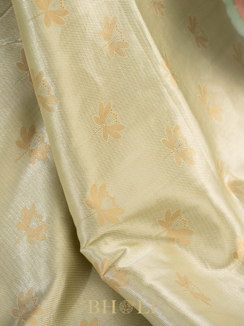 pure katan silk handwoven brocade banarasi