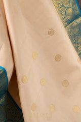 pure zari contrast border silk kai korvai kanjivaram